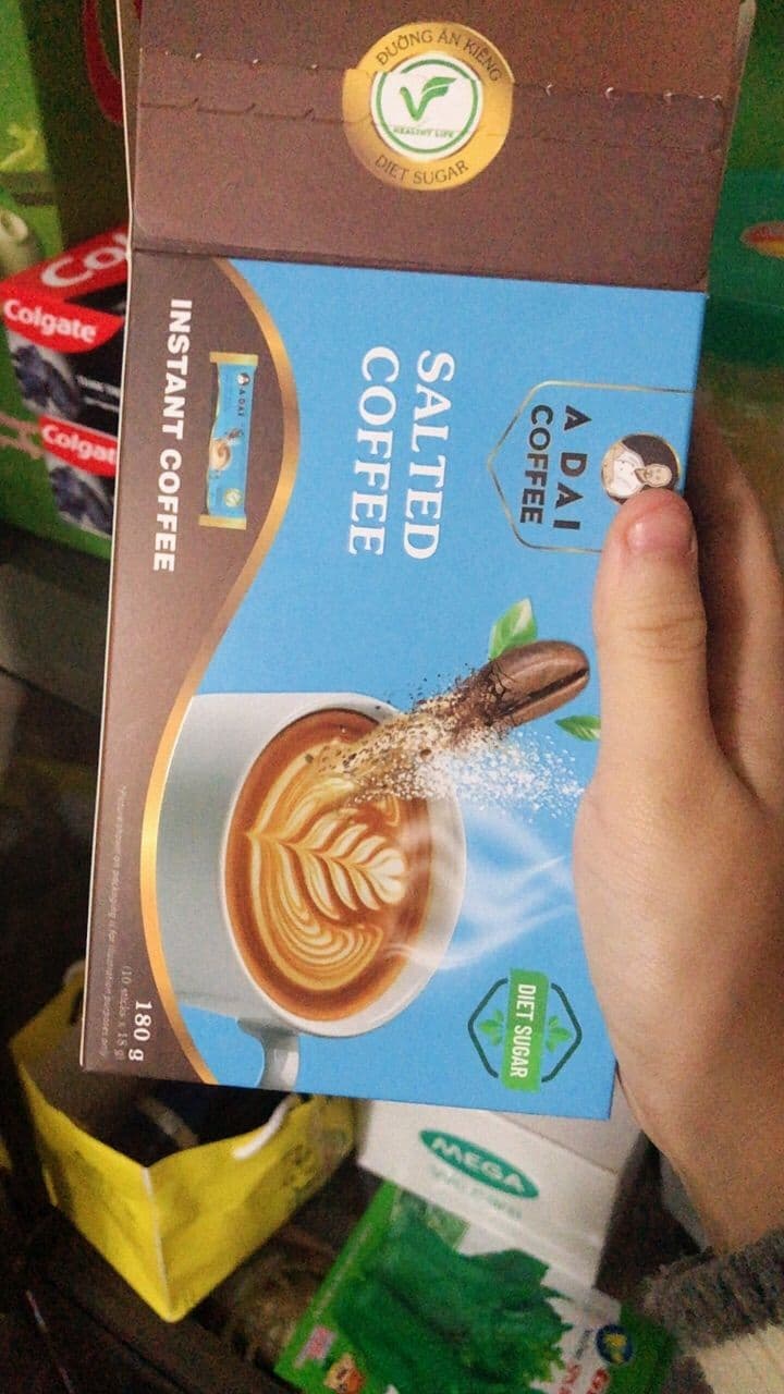 Cà phê Muối A Đại Hộp 10 gói (180g) - Chuẩn Hương Vị Cà Phê Thuần Việt, Dễ Sử Dụng
