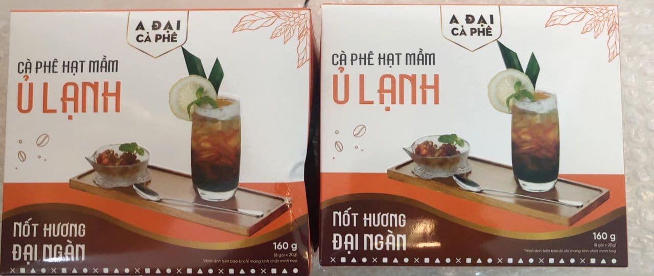 Cà Phê Hạt Mầm Ủ Lạnh A Đại Hộp Túi Lọc 8 gói (160g) - Túi Bánh Biscoff 25 chiếc