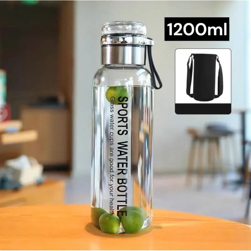 Bình đựng trà thuỷ tinh NIUMI có kèm nắp pha trà tiện lợi và lọc trà inox an toàn, độ bền dài lâu