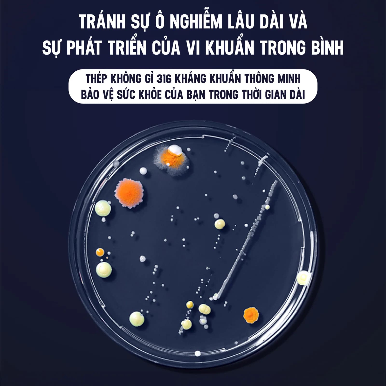 Bình giữ nhiệt NIUMI 48h 316 hiển thị nhiệt độ và nắp có tay cầm, nhiều dung tích
