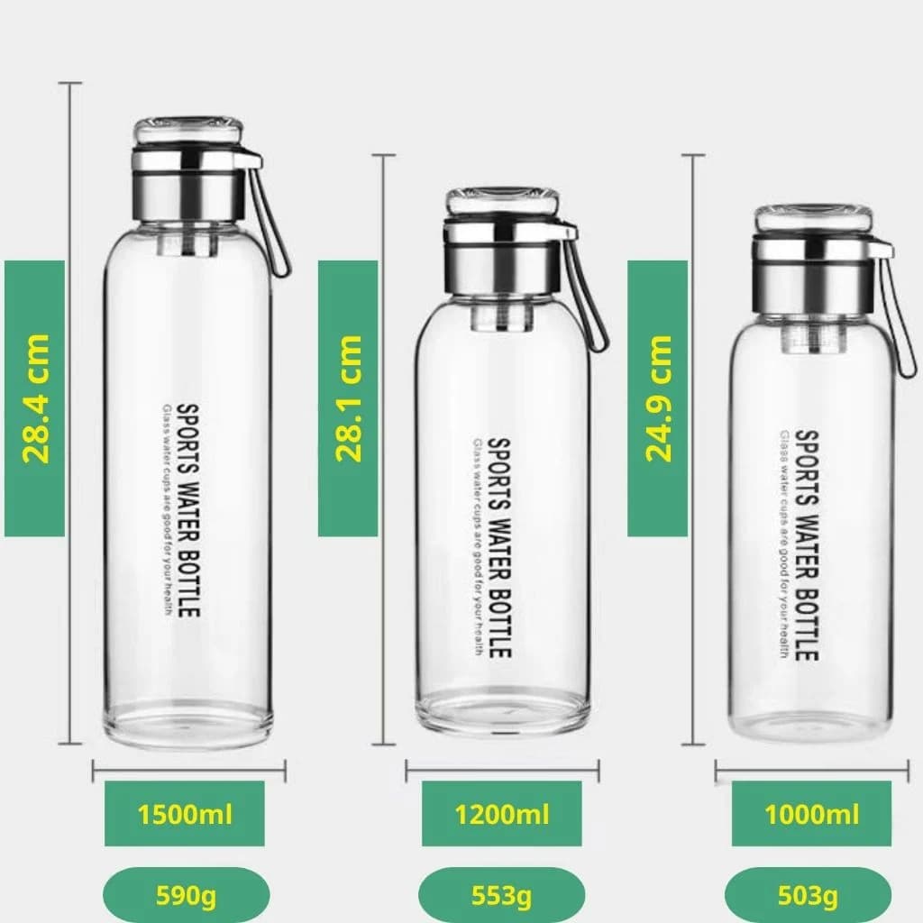 Bình đựng trà thuỷ tinh NIUMI có kèm nắp pha trà tiện lợi và lọc trà inox an toàn, độ bền dài lâu