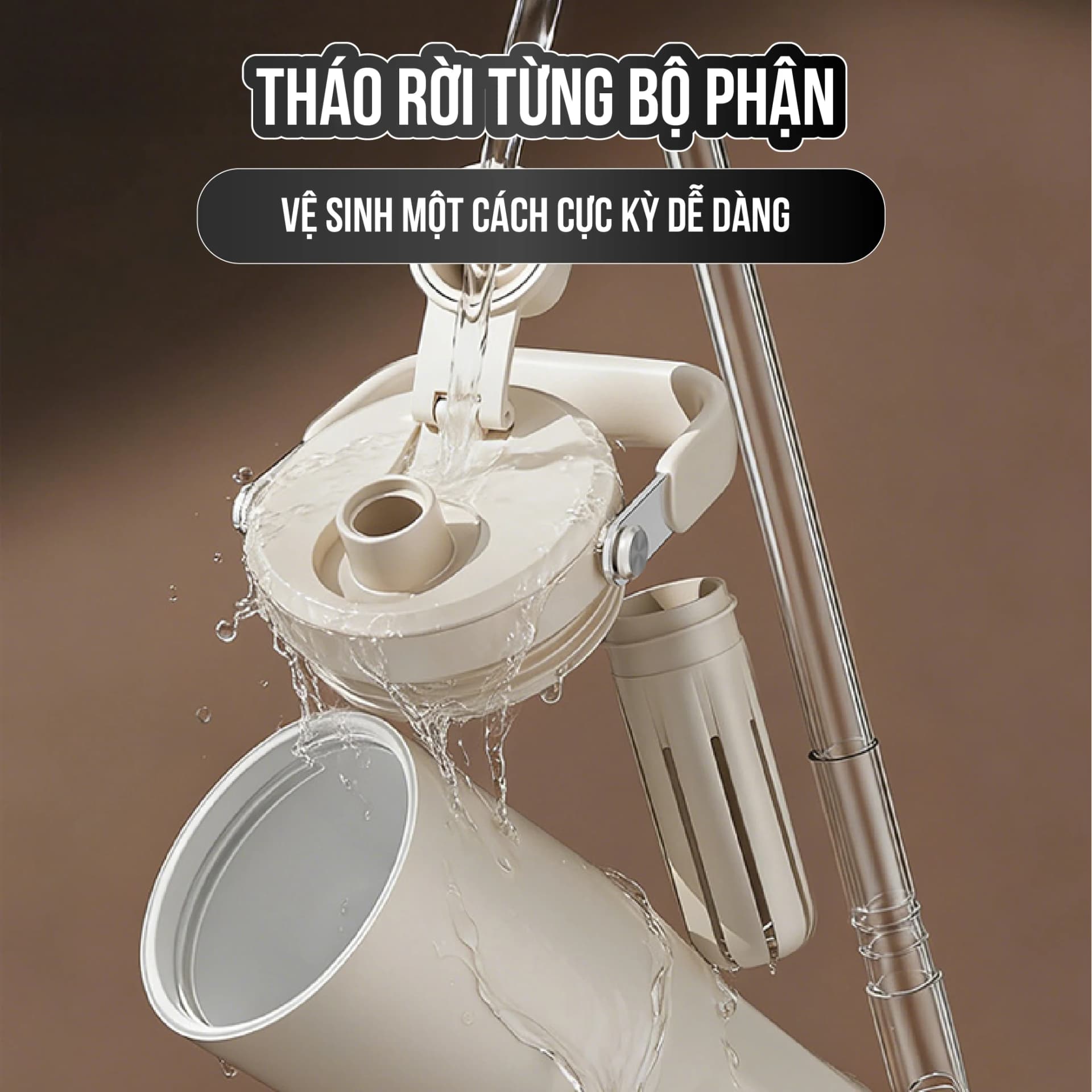 Ly giữ nhiệt tráng sứ BUBBLE NIUMI ống hút trân châu thuỷ tinh 2026