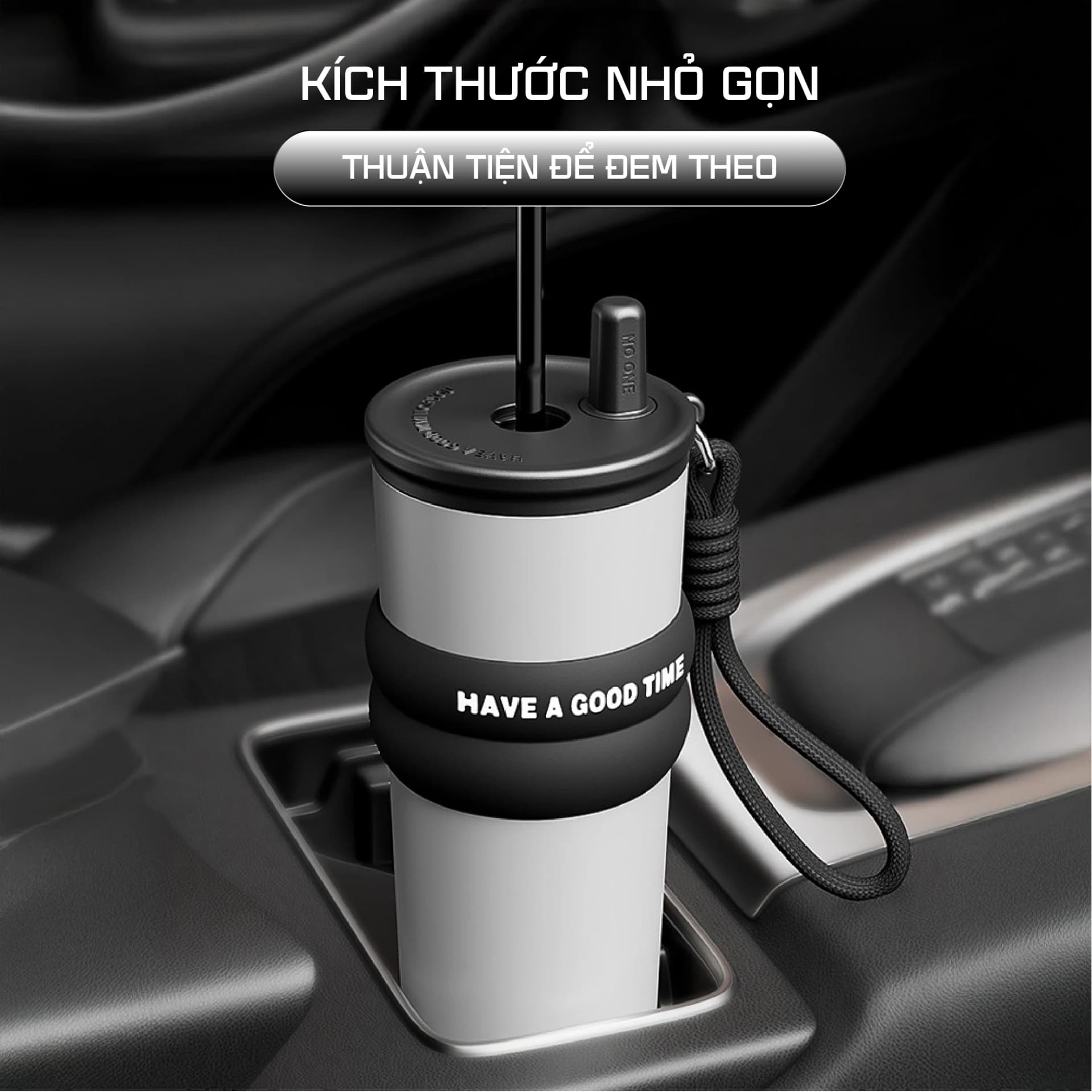 Ly giữ nhiệt Phúc Long NIUMI 710ml đơn giản, màu sắc basic, có ống hút, giữ nhiệt nóng và lạnh