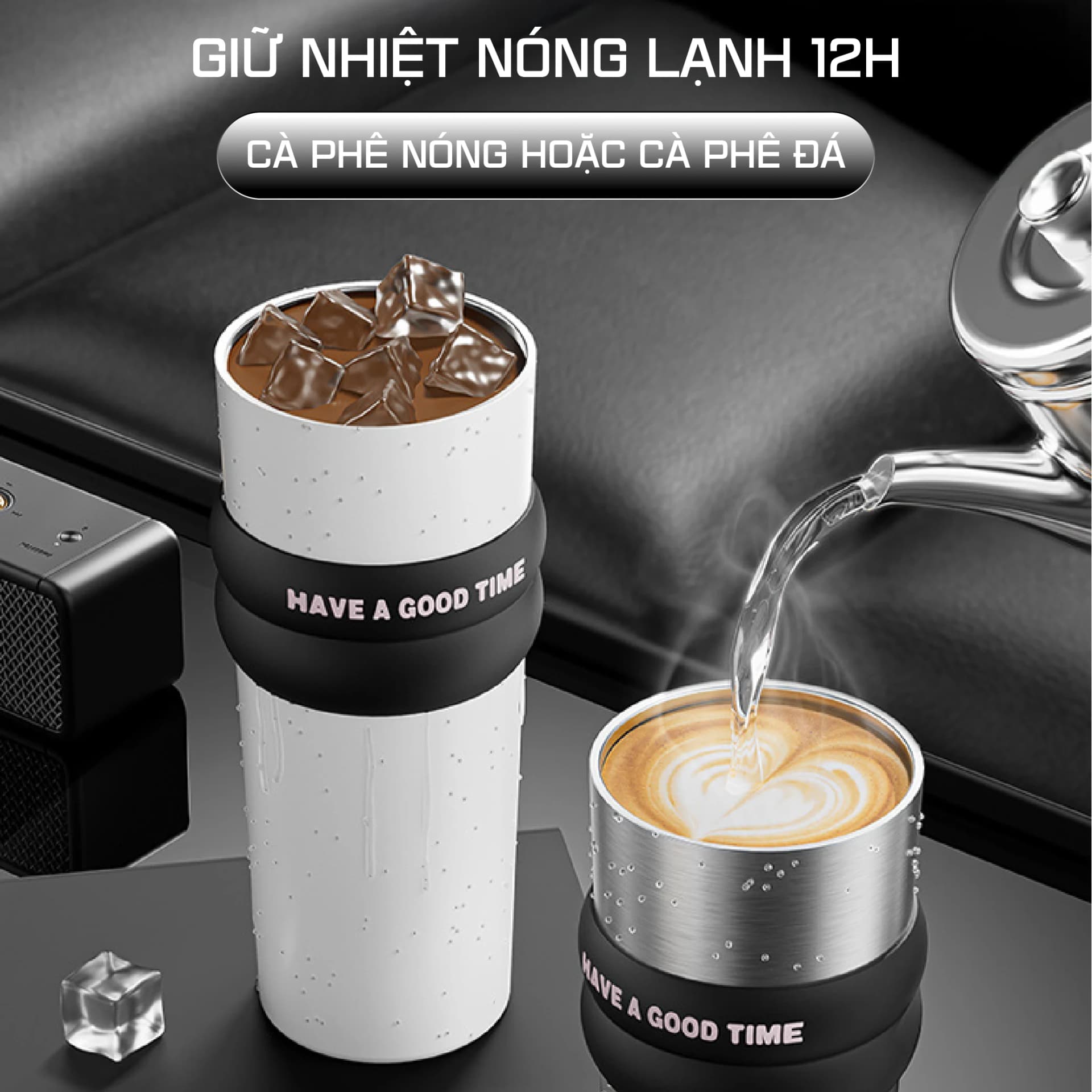 Ly giữ nhiệt Phúc Long NIUMI 710ml đơn giản, màu sắc basic, có ống hút, giữ nhiệt nóng và lạnh