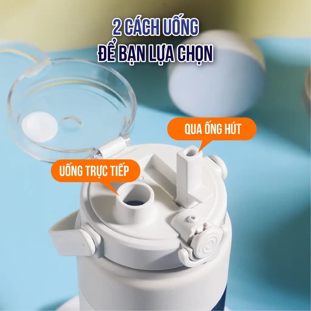 Bình giữ nhiệt Boss NIUMI dung tích 1200ml inox 316 thiết kế đơn giản, màu sắc nhẹ nhàng