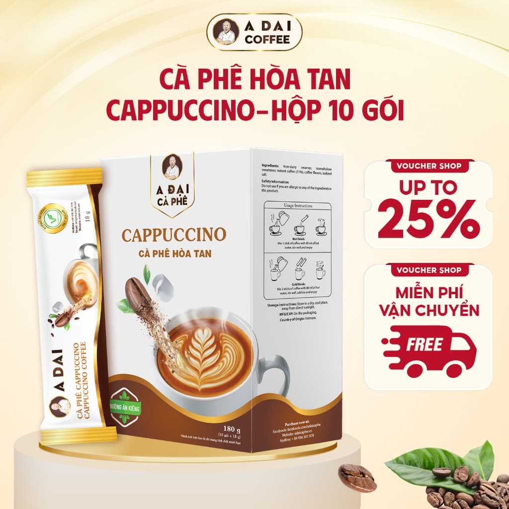Cà Phê Hòa Tan Cappuccino A Đại Đậm Hương Vị Nhiệt Đới - Cà Phê Thuần Việt